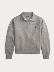 Polo Ralph Lauren Grey Knit Half Zip Sweatshirt - Image 8 of 8