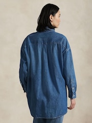 Polo Ralph Lauren Blue Long Sleeve Button Front Shirt - Image 2 of 5