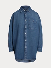 Polo Ralph Lauren Blue Long Sleeve Button Front Shirt - Image 5 of 5