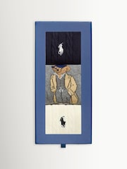Polo Ralph Lauren Blue Bear Crew Socks 3 Pack - Image 2 of 2