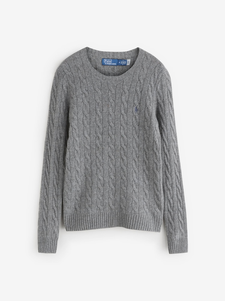 Polo Ralph Lauren Grey Julianna Long Sleeve Pull Over Jumper - Image 1 of 4