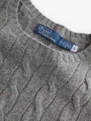 Polo Ralph Lauren Grey Julianna Long Sleeve Pull Over Jumper - Image 3 of 4