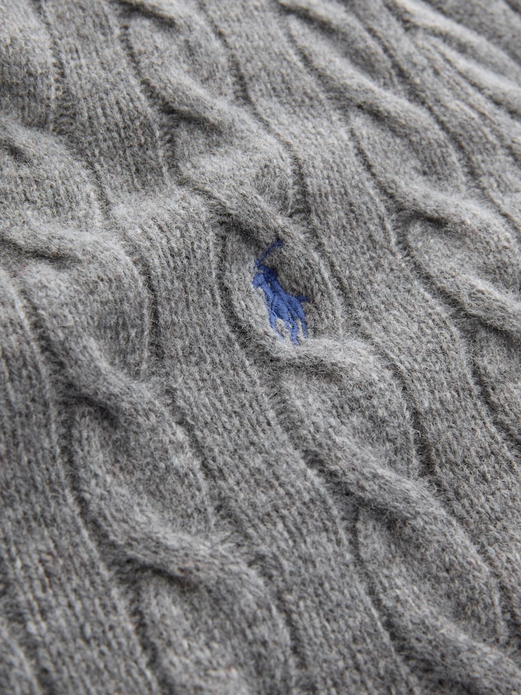Polo Ralph Lauren Grey Julianna Long Sleeve Pull Over Jumper - Image 4 of 4