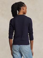 Polo Ralph Lauren Blue Flag CN Long Sleeve Pullover Jumper - Image 3 of 6