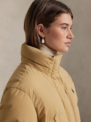 Polo Ralph Lauren Brown Woven Puffer Coat - Image 3 of 5