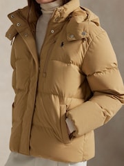 Polo Ralph Lauren Brown Woven Puffer Coat - Image 5 of 5