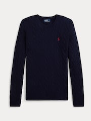 Polo Ralph Lauren Blue Julianna Long Sleeve Pull Over Jumper - Image 1 of 2