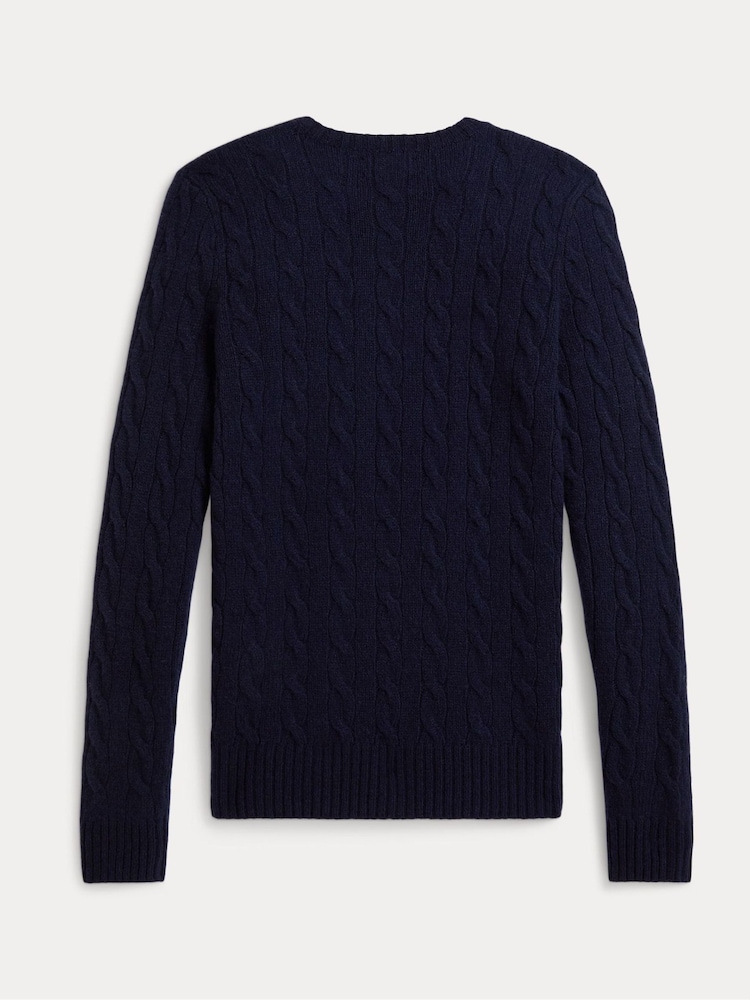 Polo Ralph Lauren Blue Julianna Long Sleeve Pull Over Jumper - Image 2 of 2