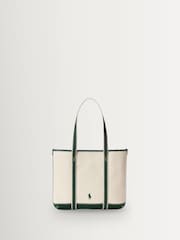 Polo Ralph Lauren Natural Canvas Bear Small Tote - Image 6 of 8