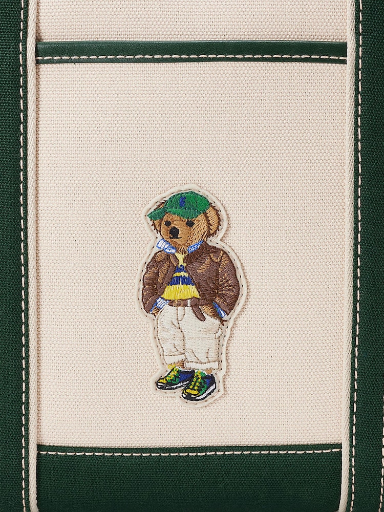 Polo Ralph Lauren Natural Canvas Bear Small Tote - Image 8 of 8