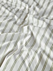 Laura Ashley Green Henley Stripe 100% Cotton Duvet Cover and Pillowcase Set - Image 4 of 4