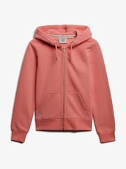 Superdry Dark Pink Essential Logo Zip Hoodie - Image 1 of 2