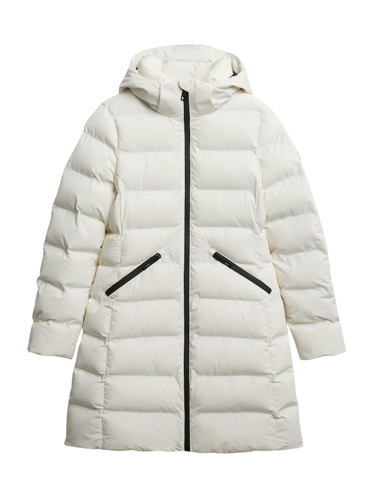 Superdry Cream City Mid Padded Jacket - Image 7 of 7 Superdry Cream City Mid Padded Jacket - Image 7 of 7