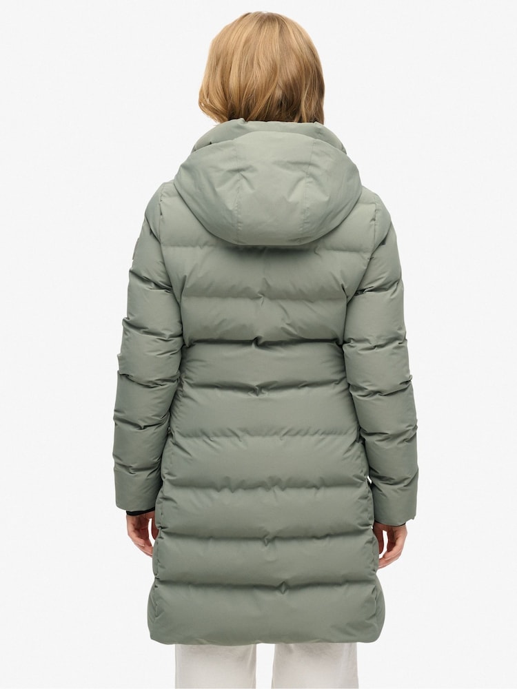 Superdry Green City Mid Padded Jacket - Image 2 of 7 Superdry Green City Mid Padded Jacket - Image 2 of 7