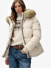 Superdry Pink Everest Five Baffle Puffer Jacket - Image 5 of 8