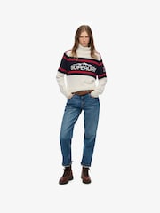 Crema - Superdry Apres Ski Roll Neck Jumper - Imagen 3 de 7
