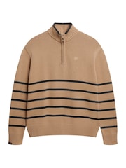 Braun - Superdry Knitted Half Zip Jumper - Bild 5 von 6