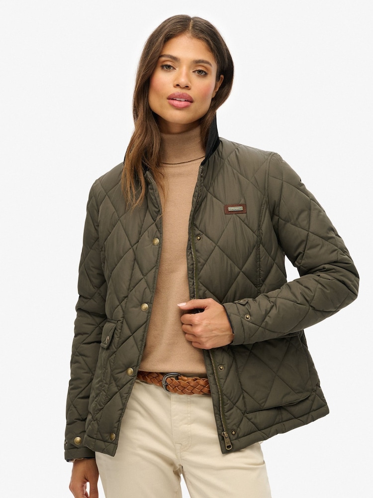 Superdry Green Cord Trimmed Liner Jacket - Image 2 of 7