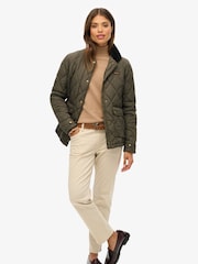 Superdry Green Cord Trimmed Liner Jacket - Image 3 of 7
