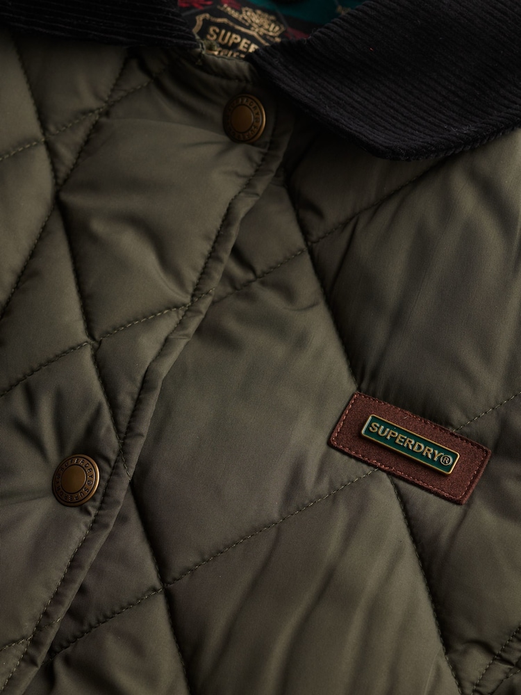 Superdry Green Cord Trimmed Liner Jacket - Image 7 of 7 Superdry Green Cord Trimmed Liner Jacket - Image 7 of 7