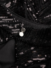 Superdry Black Open Back Long Sleeve Midi Dress - Image 2 of 2