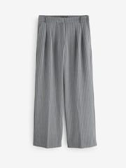 Superdry Grey Mid Rise Pinstripe Trousers - Image 1 of 1