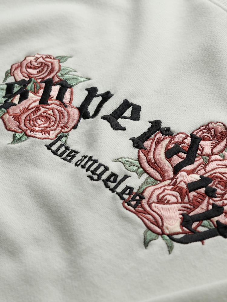 Superdry White Night Garden Oversized Crew Sweatshirt - Image 6 of 6 Superdry White Night Garden Oversized Crew Sweatshirt - Image 6 of 6