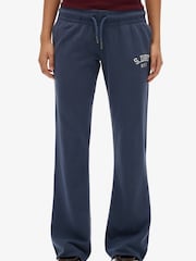 Superdry Blue Athletic Emb Flare Joggers - Image 1 of 7
