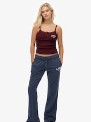 Superdry Blue Athletic Emb Flare Joggers - Image 4 of 7