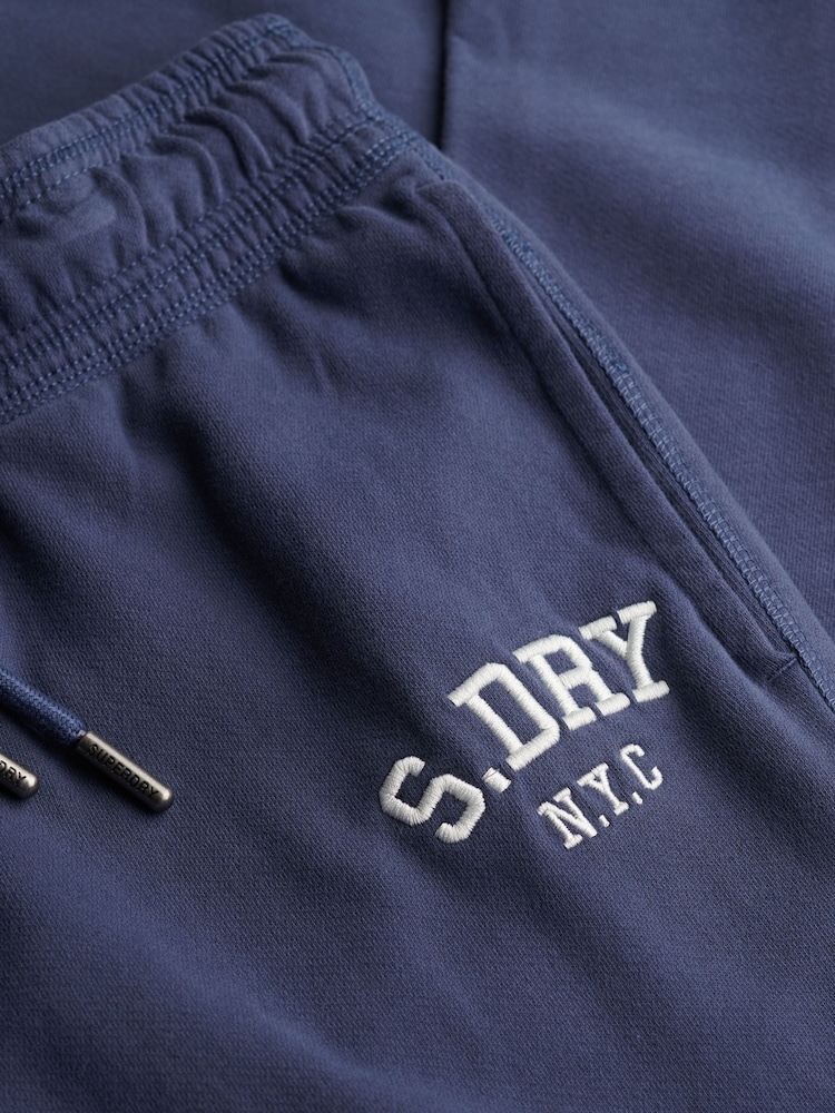 Superdry Blue Athletic Emb Flare Joggers - Image 7 of 7 Superdry Blue Athletic Emb Flare Joggers - Image 7 of 7