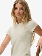 Superdry Cream Athletic Essential T-Shirt - Image 3 of 6