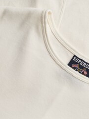 Superdry Cream Athletic Essential T-Shirt - Image 6 of 6