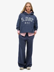 Superdry Mariner Navy Athletic Essential Relaxed Hoodie - Image 2 of 5