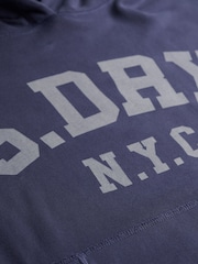 Superdry Mariner Navy Athletic Essential Relaxed Hoodie - Image 5 of 5