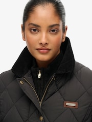 Superdry Black Cord Trimmed Liner Jacket - Image 4 of 7