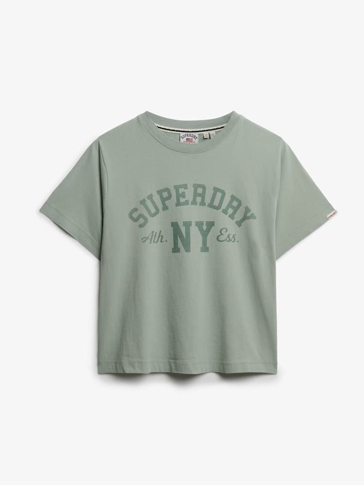 Superdry Green Athletic Essentials Loose T-Shirt - Image 5 of 5