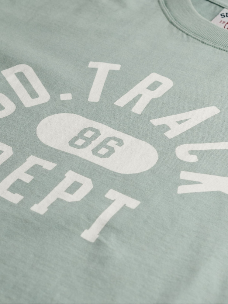 Superdry Green Athletic Graphic Fitted T-Shirt - Image 6 of 6 Superdry Green Athletic Graphic Fitted T-Shirt - Image 6 of 6