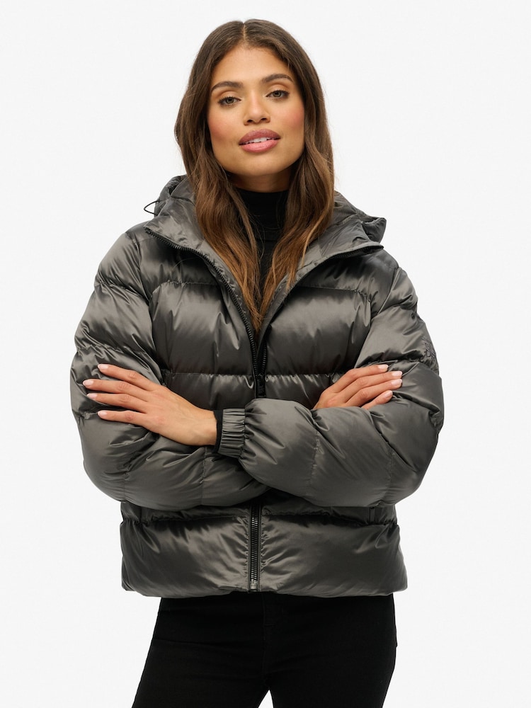 Superdry Hooded Luxe Sports Puffer Coat - Imagem 1 de 6