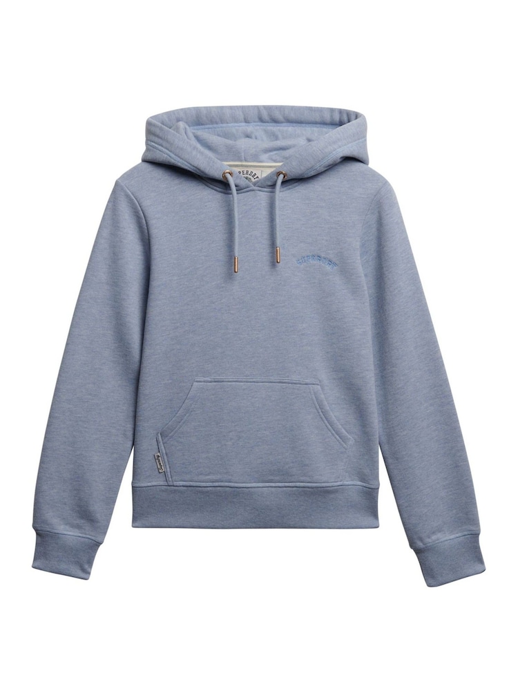 Superdry Blue Essential Logo Emb Hoodie - Image 6 of 6