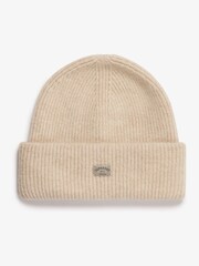Superdry Brown Rib Knitted Beanie Hat - Image 1 of 2