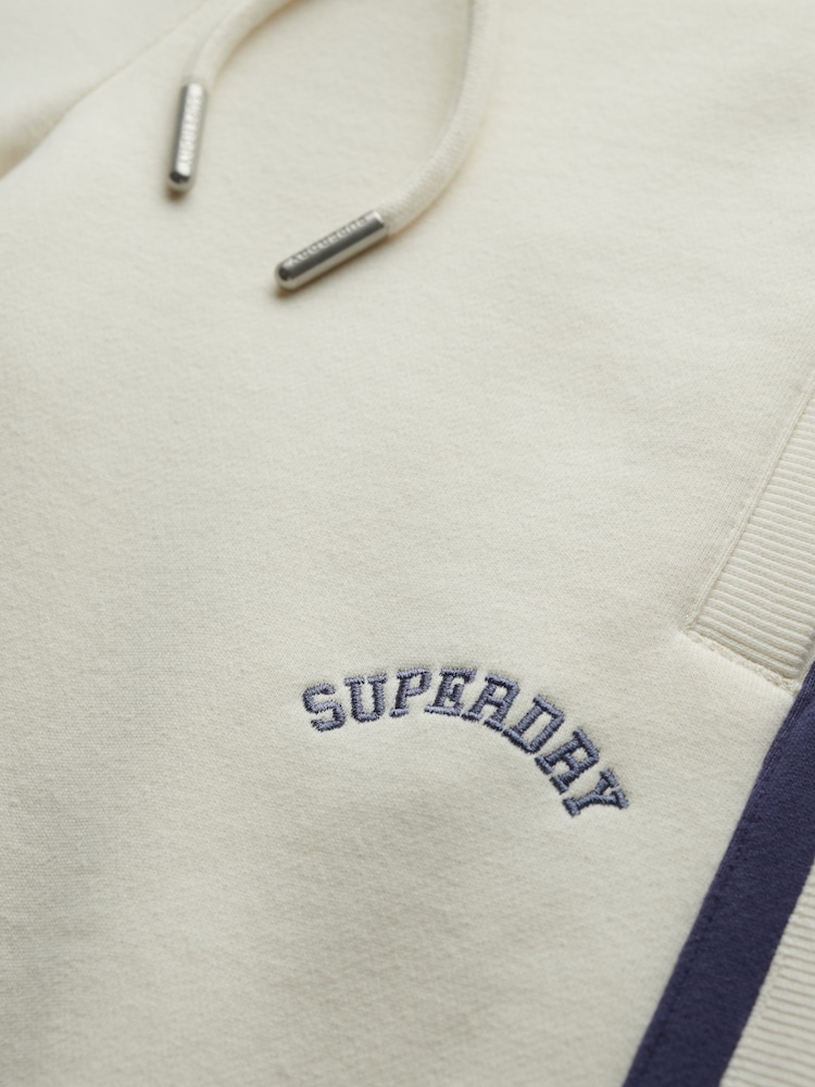Superdry Cream Athletic Essentials Logo Straight Leg Joggers - Image 2 of 2 Superdry Cream Athletic Essentials Logo Straight Leg Joggers - Image 2 of 2