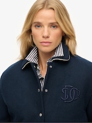 Superdry Blue Country Club Wool Bomber Jacket - Image 5 of 7