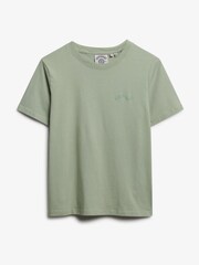 Superdry Green Essential Logo Embroidered T-Shirt - Image 1 of 2