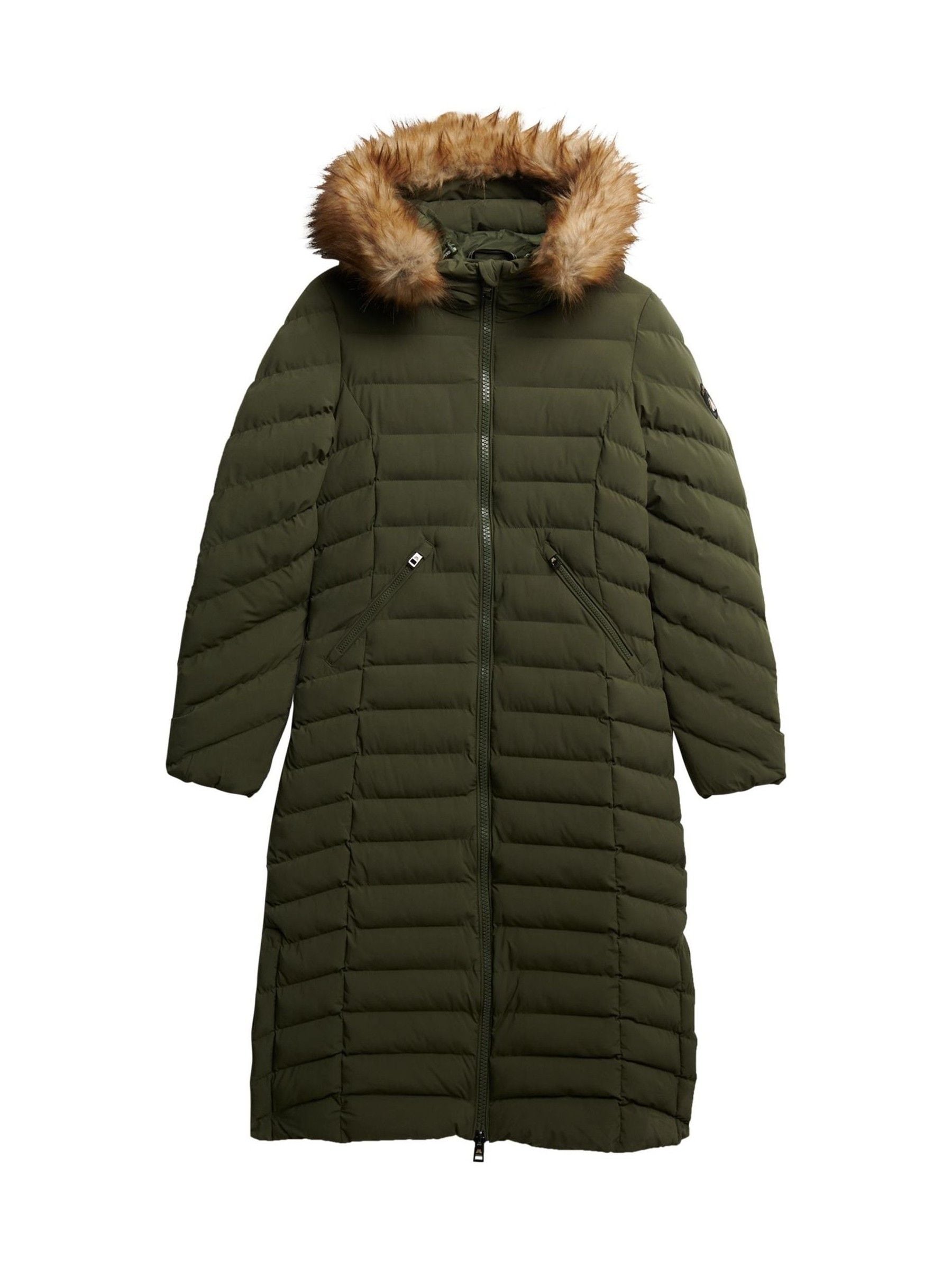 Next：日本 グリーン - Superdry Fuji フード付き ロングラインコート