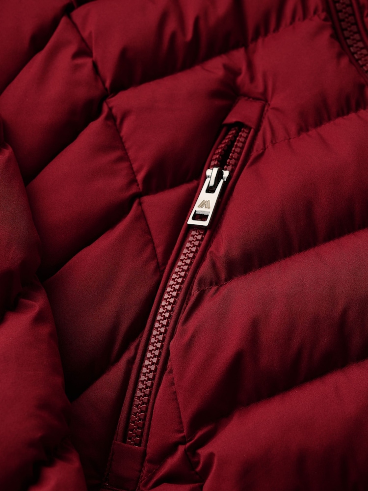 Superdry Red Fuji Faux Hooded Mid Length Jacket - Image 7 of 7