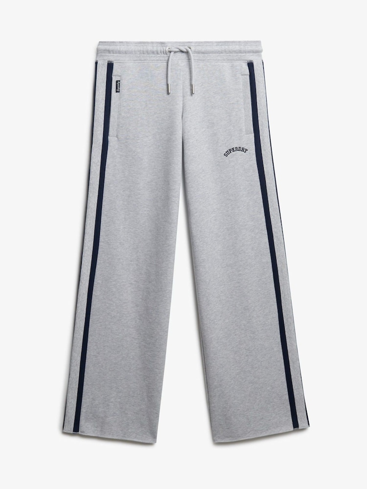 Superdry Grey Athletic Essentials Logo Straight Leg Joggers - Image 1 of 2