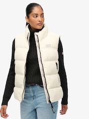 Creme - Superdry Sports Steppweste - Bild 1 von 7