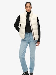 Creme - Superdry Sports Steppweste - Bild 2 von 7