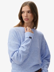 Superdry Blue Slouchy Crew Neck Jumper - Image 3 of 5