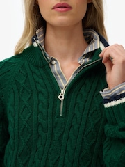 Superdry Green Brushed Cable Roll Neck Jumper - Image 4 of 5